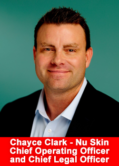 Chayce Clark, Chief Operating Officer and Chief Legal Officer at Nu Skin Enterprises