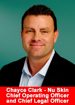 Chayce Clark, Chief Operating Officer and Chief Legal Officer at Nu Skin Enterprises