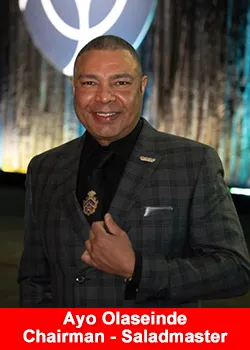 Ayo Olaseinde, Chairman of Saladmaster, leading the brand’s global dealer network.