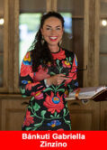 Bánkuti Gabriella, Zinzino Crown leader, speaking at a leadership event.
